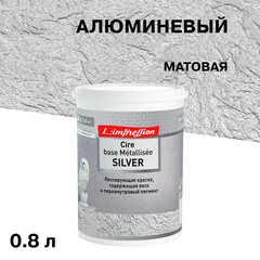 Изображение товара Краска лессирующая L'impression Cire base Metallisee Silver с эффектом патины серая 0,8 л