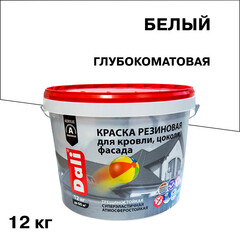 Изображение товара Краска фасадная Dali резиновая акриловая белая 12 кг