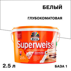 Изображение товара Краска интерьерная Dufa Superweiss RD4 база 1 белая 2,5 л