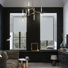 Рулонная штора блэкаут 100х160 см Эскар Blackout серая - фото 3