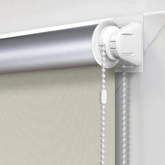 Рулонная штора блэкаут 80х160 см Эскар Blackout бежевая - фото 3