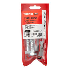 Дюбель универсальный Fischer DuoPower 12x60 мм нейлон с шурупом (2 шт.) - фото 3