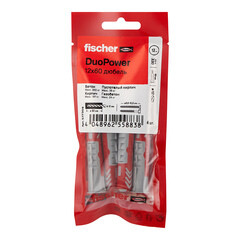 Дюбель универсальный Fischer DuoPower 12x60 мм нейлон (4 шт.) - фото 3