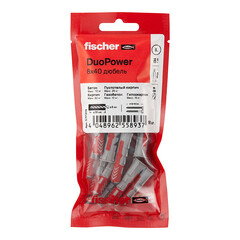 Дюбель универсальный Fischer DuoPower 8x40 мм нейлон (18 шт.) - фото 2