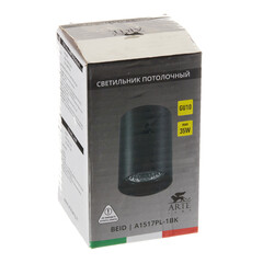 Светильник накладной Arte Lamp Beid GU10 35 Вт 1 кв.м черный IP20 (A1517PL-1BK) - фото 3