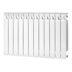 Радиатор биметаллический Rifar Monolit 500 мм 12 секций 3/4 боковое подключение белый - фото 1