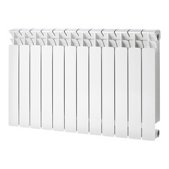 Радиатор биметаллический Rifar Base 500 мм 12 секций 1" боковое подключение белый - фото 1