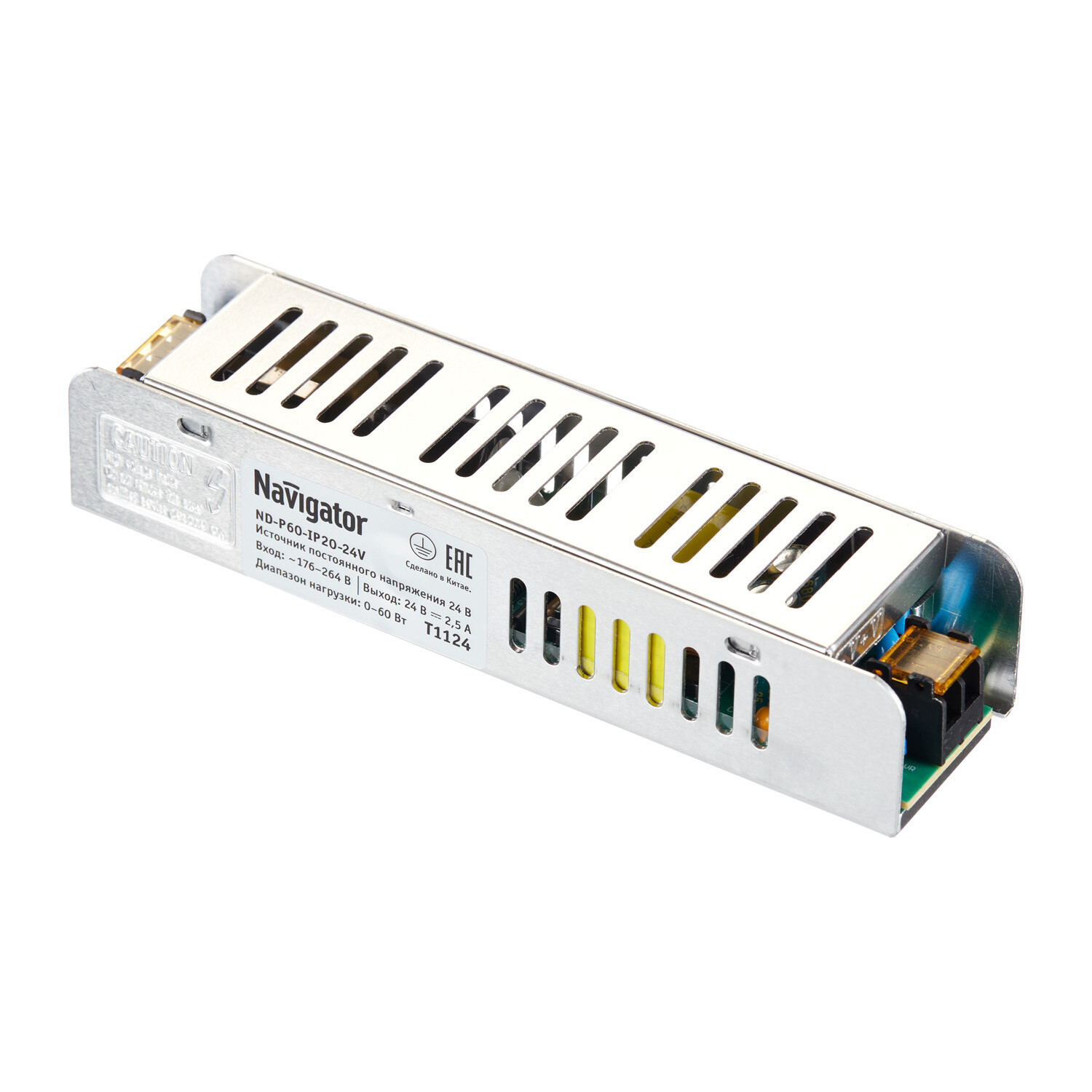 Изображение товара Блок питания для светодиодной ленты Navigator ND-P60 24V 60W IP20