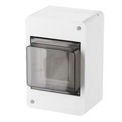 Щит распределительный навесной DKC Frame ЩРН-П пластиковый IP40 140,3х93,8х86,2 мм 4 модуля непрозрачная дверь - фото 1