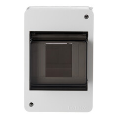 Щит распределительный навесной DKC Frame ЩРН-П пластиковый IP40 140,3х93,8х86,2 мм 4 модуля непрозрачная дверь - фото 4