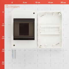 Щит распределительный навесной DKC Frame ЩРН-П пластиковый IP40 140,3х93,8х86,2 мм 4 модуля непрозрачная дверь - фото 2