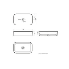 Раковина Sanita Lux Infinity Slim 60 см накладная белая (WB.CT/Infinity/60-N.Slim/WHT.G/S1) - фото 2