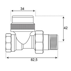 Клапан термостатический СТМ 3/4 ВР(г) х 3/4 НР(ш) для радиатора (CARTVS34) - фото 2