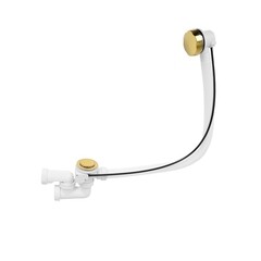 Изображение товара Сифон для ванны Wirquin 1 1/2х50 мм регулируемый полуавтомат с выпуском d70 мм с переливом с соединением 40/50 мм (30987203)