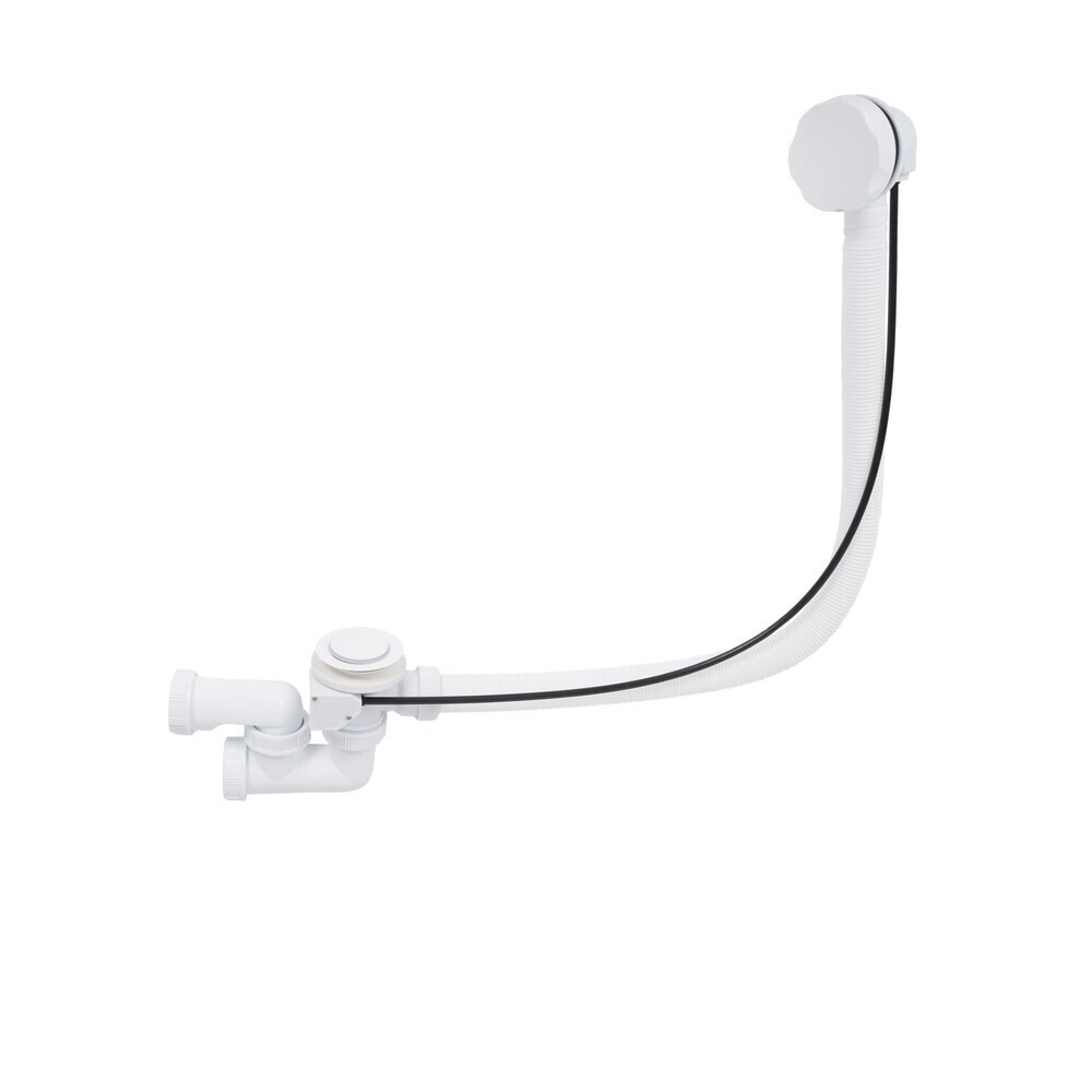 Изображение товара Сифон для ванны Wirquin регулируемый полуавтомат с переливом d70 мм белый 30987202
