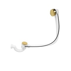 Изображение товара Сифон для ванны Wirquin 1 1/2х50 мм проточный полуавтомат с выпуском d70 мм с переливом с соединением 40/50 мм (30987201)