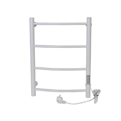 Полотенцесушитель электрический Тера Ребро 600х432 мм 42 Вт с терморегулятором правый белый - фото 1