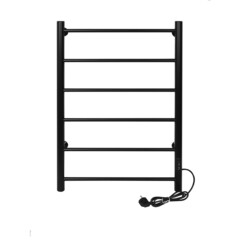 Полотенцесушитель электрический Тера Классика 800х532 мм 69 Вт с терморегулятором правый черный матовый - фото 1