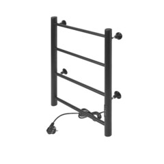 Изображение товара Полотенцесушитель электрический Тера Классика 600х432 мм 43 Вт с терморегулятором правый черный матовый