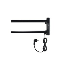 Изображение товара Полотенцесушитель электрический Тера Игла 180х180 мм 18 Вт с терморегулятором черный матовый