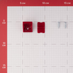 Уголок мебельный пластиковый 21х21х21 мм красное дерево с шурупом (6 шт.) - фото 3
