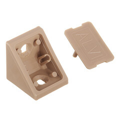 Уголок мебельный пластиковый 21х21х21 мм орех с шурупом (6 шт.) - фото 4