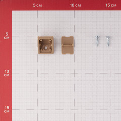 Уголок мебельный пластиковый 21х21х21 мм орех с шурупом (6 шт.) - фото 3