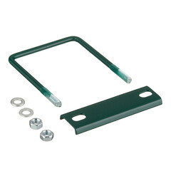 Крепление сетки/секции заборной к столбам 60х60 мм зеленое RAL 6005 (3 шт.)