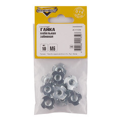 Гайка мебельная забивная оцинкованная M6 (10 шт.) - фото 2