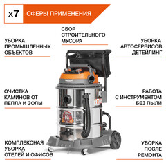 Строительный пылесос Daewoo DAVC 6030S 3200 Вт 60 л - фото 21