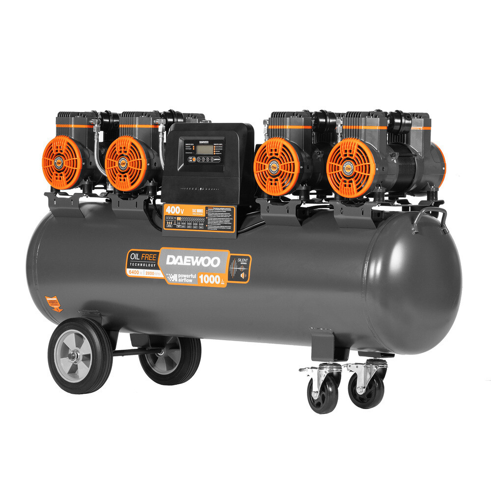 

Компрессор безмасляный Daewoo DAC 1000S 120 л 6,4 кВт