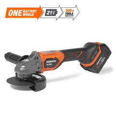 Шлифмашина угловая аккумуляторная Daewoo Dag 3021Li Set 21 В 4Ач Li-Ion d125 мм 1 АКБ и ЗУ - фото 17