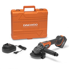 Шлифмашина угловая аккумуляторная Daewoo Dag 3021Li Set 21 В 4Ач Li-Ion d125 мм 1 АКБ и ЗУ - фото 16