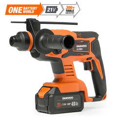 Перфоратор аккумуляторный Daewoo DAH 2821Li SET 21 В 2 Дж 4 Ач Li-Ion SDS-plus 1 АКБ и ЗУ - фото 17