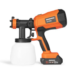 Краскопульт аккумуляторный Daewoo DAPS 1121Li SET 21 В 1,2 л 2,5 Ач Li-lon с 1 АКБ и ЗУ - фото 4