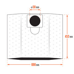 Мешок для пылесоса Daewoo К моделям DAVC 6025S/6030S синтетическая ткань для сухой уборки (3 шт.) (DAVC 60TB) - фото 3