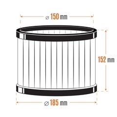 Фильтр для пылесоса Daewoo К моделям DAVC 6025S/6030S пластик для сухой уборки (DAVC 60HF) - фото 2