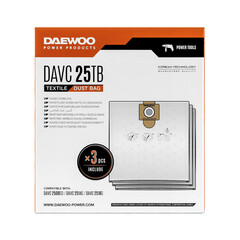 Мешок для пылесоса Daewoo К моделям DAVC 2514S/2516S/2014S синтетическая ткань для сухой уборки (3 шт.) (DAVC 25TB) - фото 2