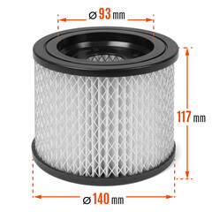 Фильтр для пылесоса Daewoo К моделям DAVC 2514S/2516S/2014S пластик для сухой уборки (DAVC 25HF-11) - фото 3