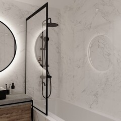 Керамогранит Lavelly Statuario Savona белый полированный 1200x600x8,5 мм (2 шт.=1,44 кв.м) - фото 3