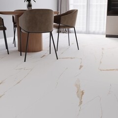 Керамогранит Lavelly Calacatta Toscana белый матовый 1600x800x8,8 мм (2 шт.=2,56 кв.м) - фото 3