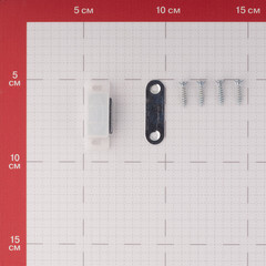 Защелка магнитная 46х15 мм белая (2 шт.) - фото 3