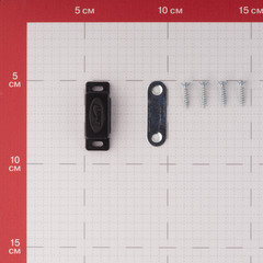 Защелка магнитная 46х15 мм черная (2 шт.) - фото 2