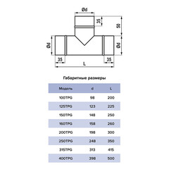Тройник для круглых воздуховодов d125 мм 90° оцинкованный Era Pro - фото 2