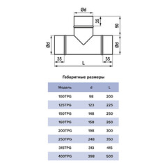 Тройник для круглых воздуховодов d150 мм 90° оцинкованный Era Pro - фото 2