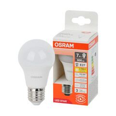 Лампа светодиодная Osram E27 2700К 7 Вт 600 Лм 170-250 В груша A60 матовая - фото 7