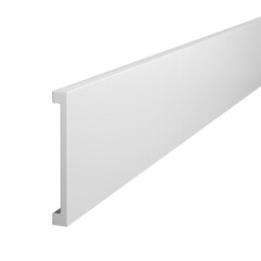 Плинтус экополимер Cosca 80х10х2000 мм белый (PX058) - фото 1