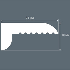 Плинтус экополимер Cosca 10х21х2000 мм белый (PL015) - фото 3