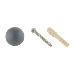 Упор дверной Hard-Fix с крепежом серый (50 шт.) - фото 4