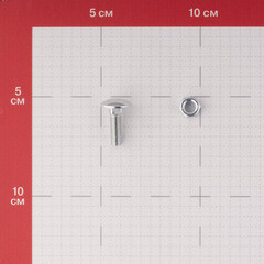 Болт мебельный оцинкованный 6х20 мм DIN 603 полусферическая головка с гайкой (10 шт.) - фото 3